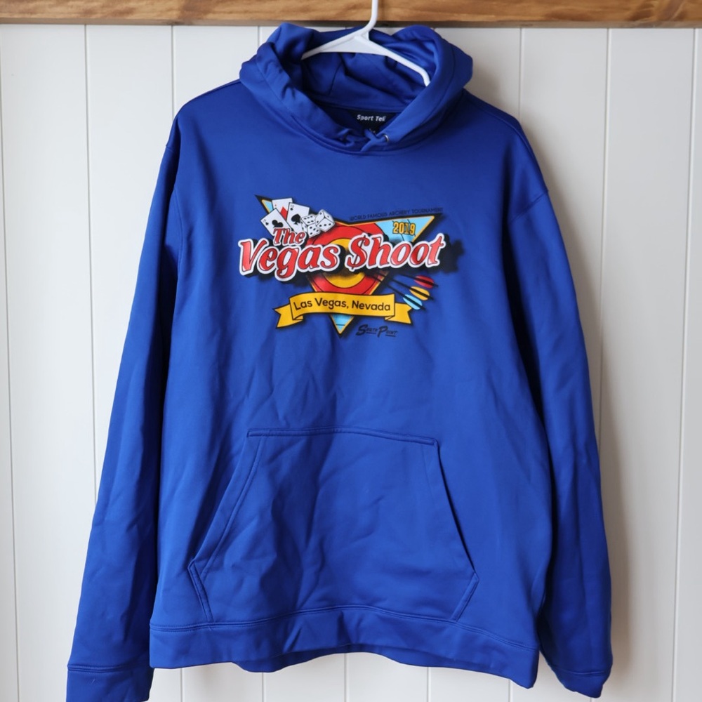 2019 Vegas Shoot Blue Hoodie Archery Las Vegas size L